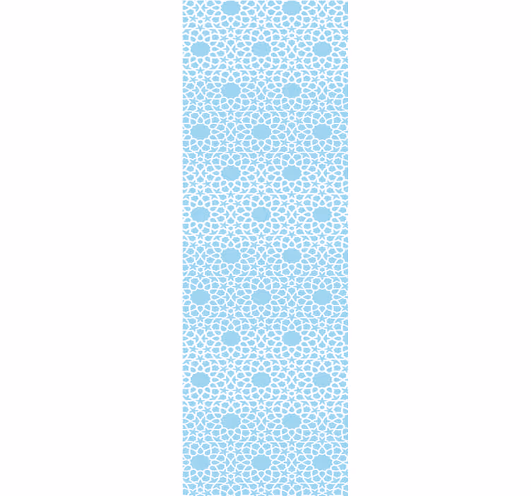 Papier peint fleuri motif de cercles fleuris - TenStickers