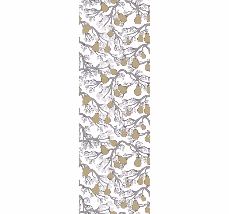 Papier peint arbres branche avec des poires - TenStickers