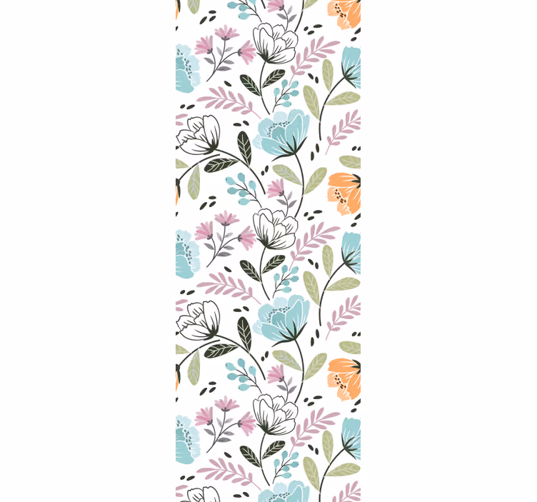 Papier peint salle de bain composition florale botanique - TenStickers