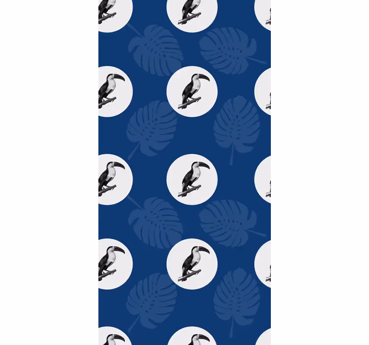 Papier peint oiseaux toucan et feuilles - TenStickers