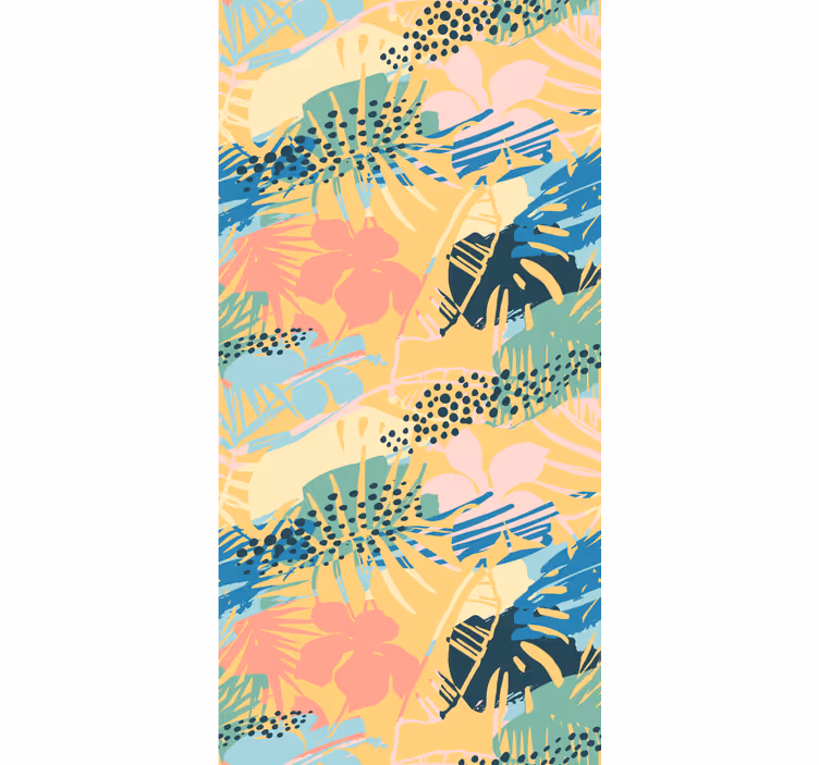 Papier peint nature motifs floraux tropicaux - TenStickers