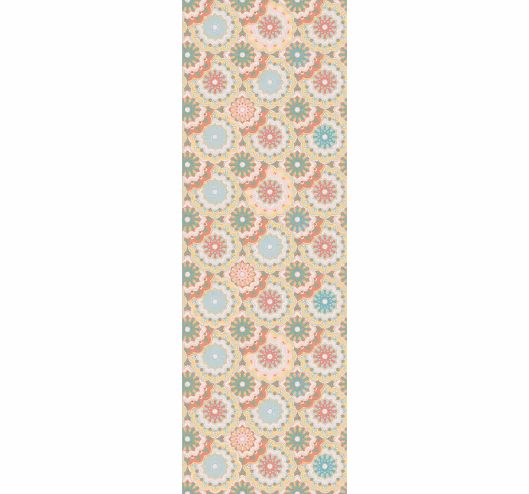 Papier peint fleuri motif circulaire orné - TenStickers