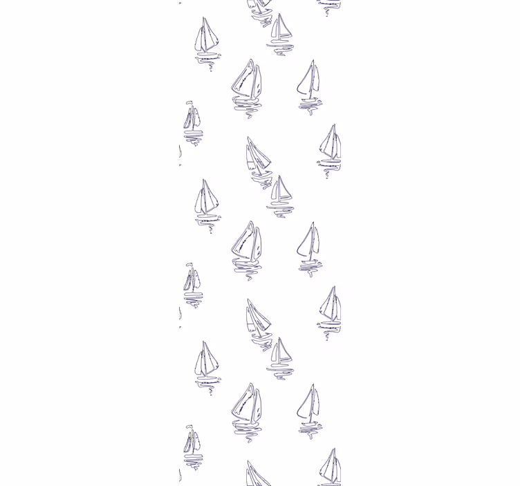 Papier peint abstrait décor de voiliers - TenStickers