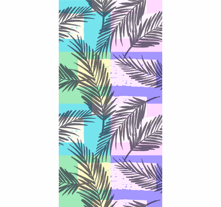 Papier peint jungle palmiers pastel abstraits - TenStickers