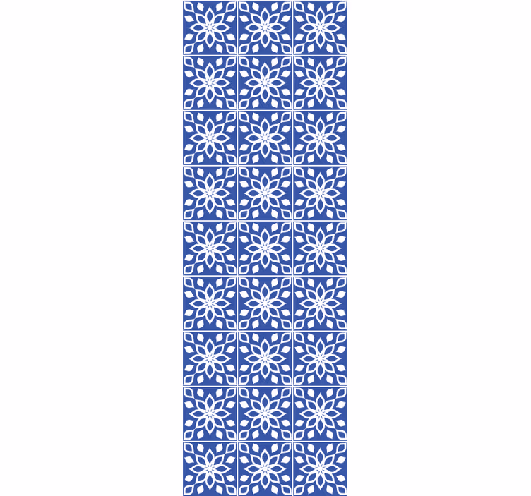 Papier peint carreaux de ciment mosaïque azur - TenStickers