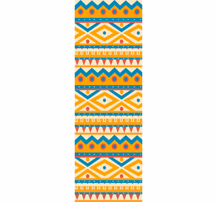Papier peint ligne horizontale bandes à motifs tribaux - TenStickers