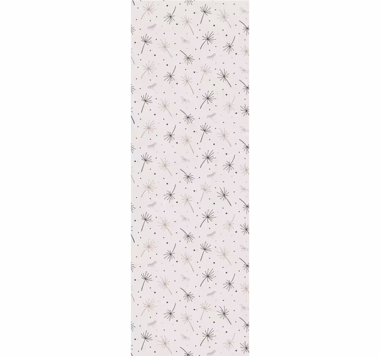 Papier peint floral inspiration pissenlit gris - TenStickers