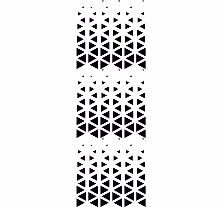 Papier peint formes géométriques arrangement triangles noirs - TenStickers