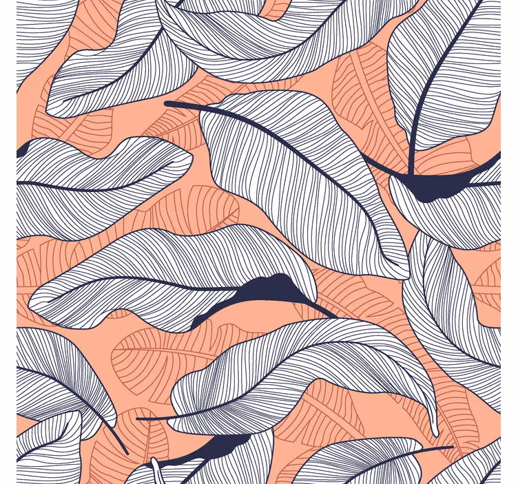 Papier peint feuillage motif feuillage atténué - TenStickers