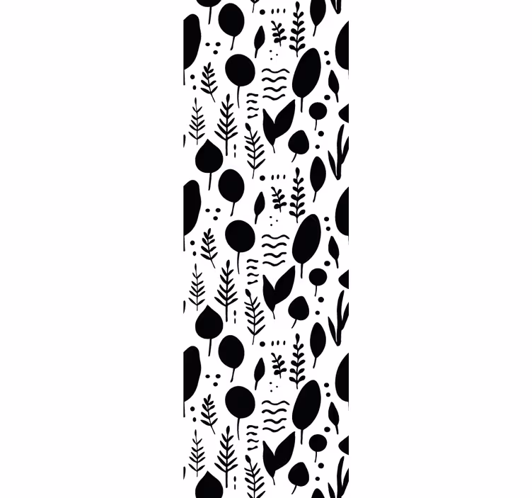 Papier peint feuillage collection noir et blanc - TenStickers