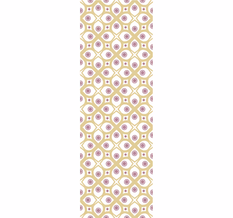 Papier peint géométrique motif d'œil rétro - TenStickers