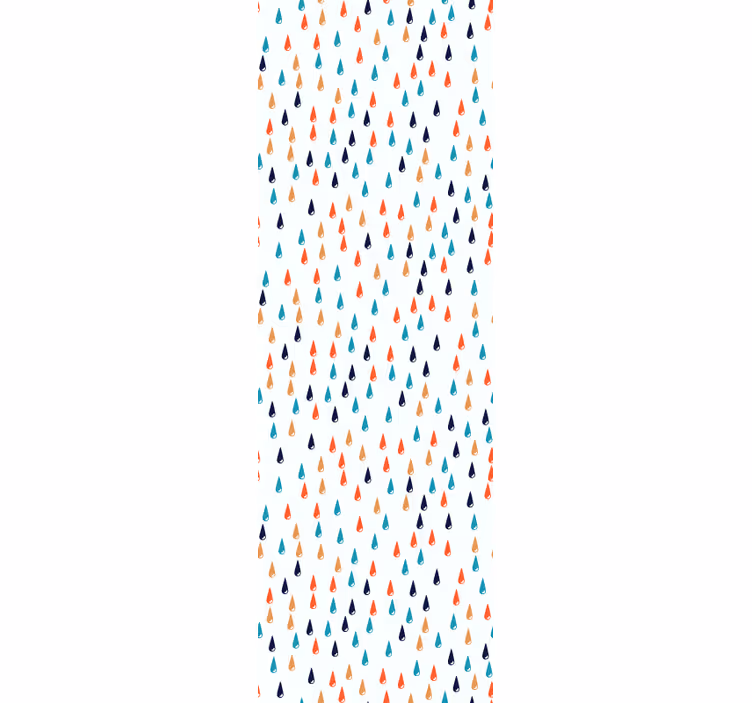 Papier peint chambre enfant gouttes de pluie colorées - TenStickers