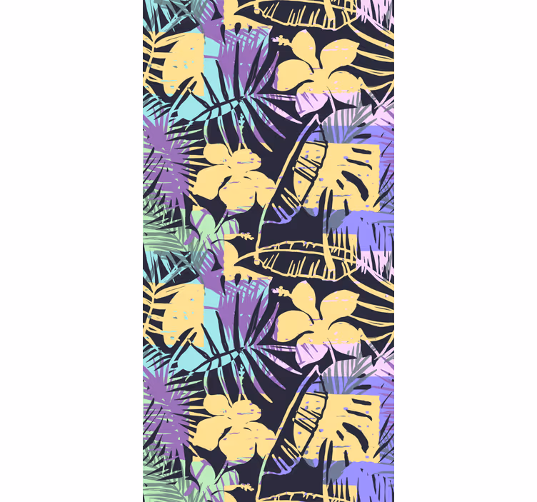 Papier peint nature harmonie florale tropicale - TenStickers