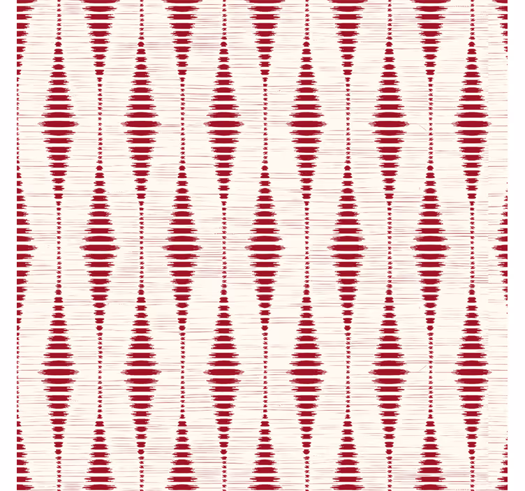 Papier peint géométrique ikat rabaul rouge - TenStickers