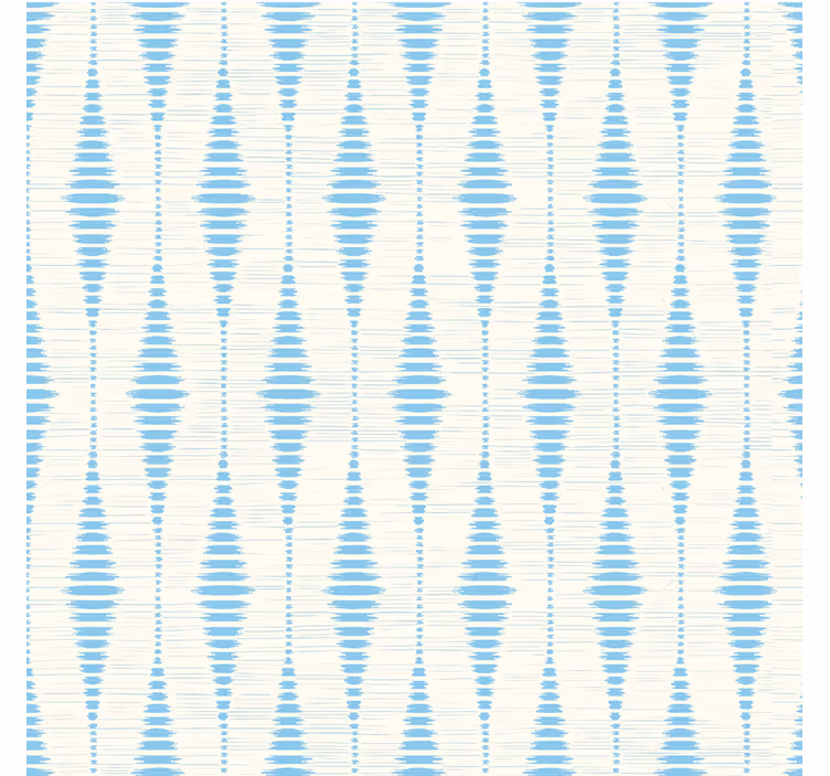 Papier peint géométrique rabaul ikat bleu clair - TenStickers