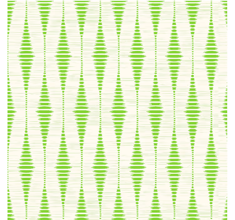 Papier peint géométrique rabaul ikat vert - TenStickers