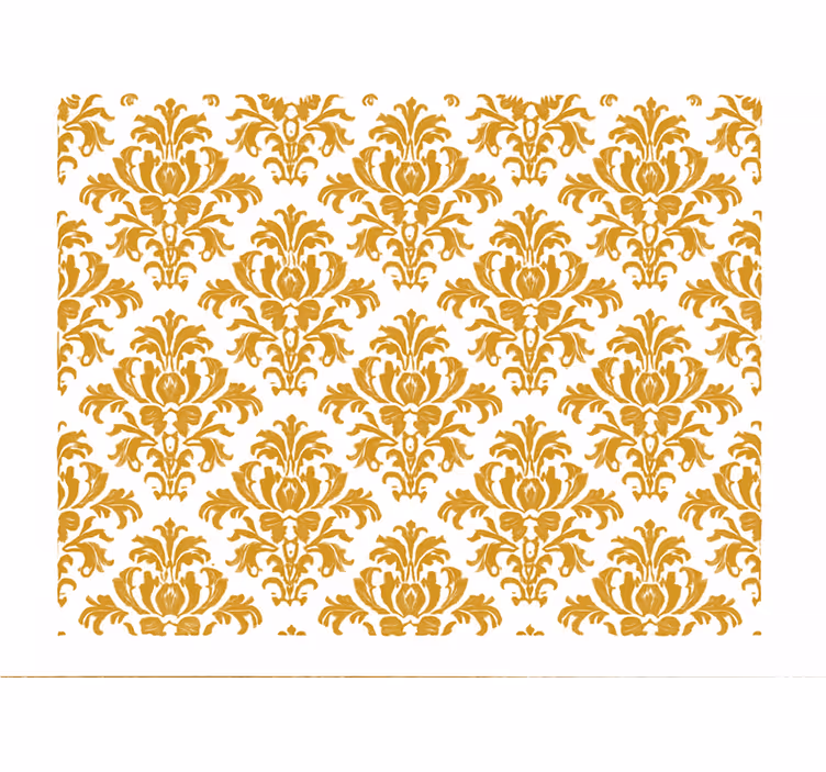 Papier peint entrée motif damassé baroque - TenStickers