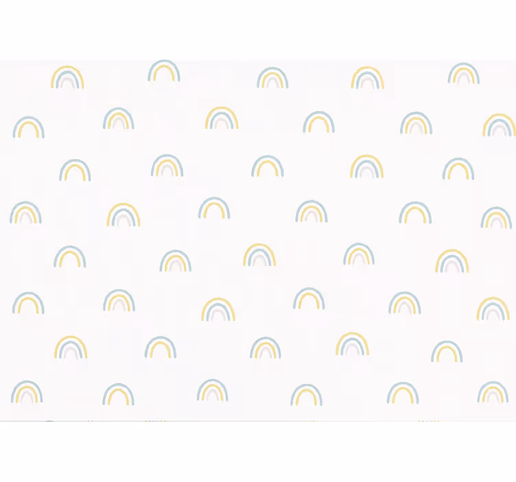 Papier peint chambre enfant arcs-en-ciel pastel dispersés - TenStickers