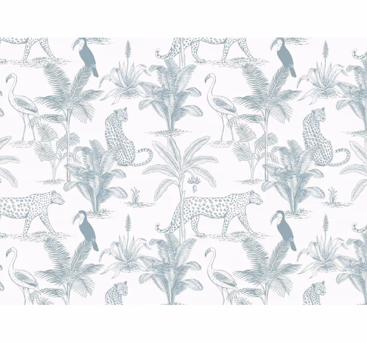Papier peint animaux sobres tropicaux - TenStickers