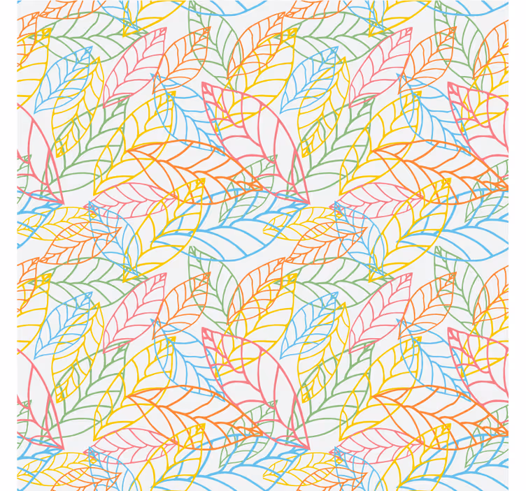 Papier peint nature composants de feuilles vibrantes - TenStickers