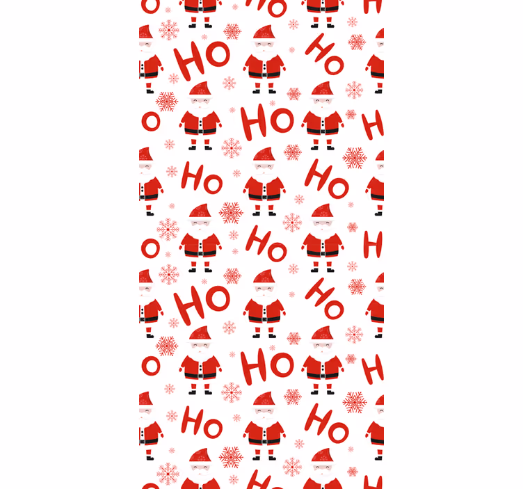 Papier peint noël père noël hohoho - TenStickers