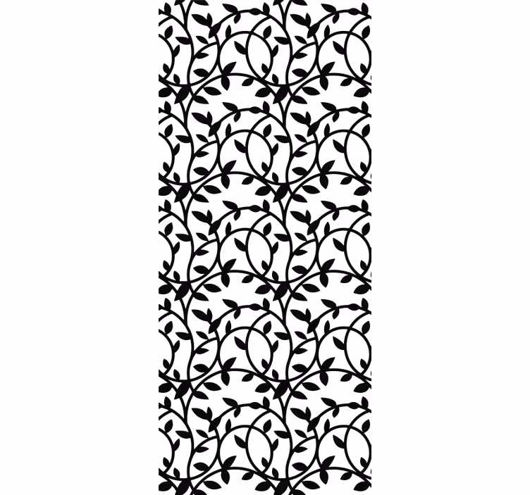 Papier peint salon branches noires et blanches - TenStickers