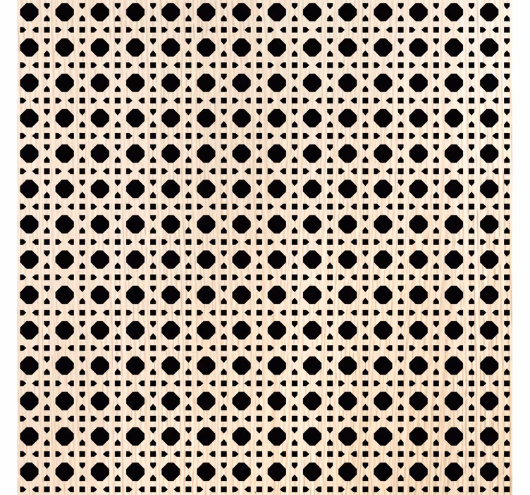 Papier peint salon cannage marron clair - TenStickers