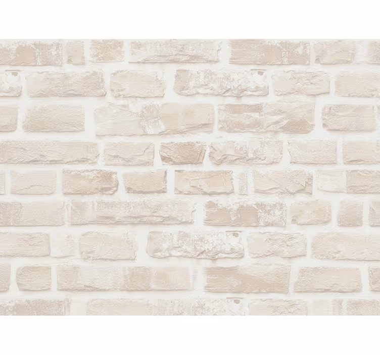 Papier peint salon brique blanche imitation - TenStickers