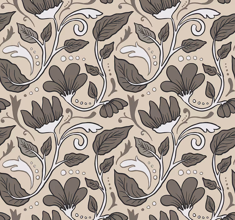Papier peint chambre fleurs vintage - TenStickers