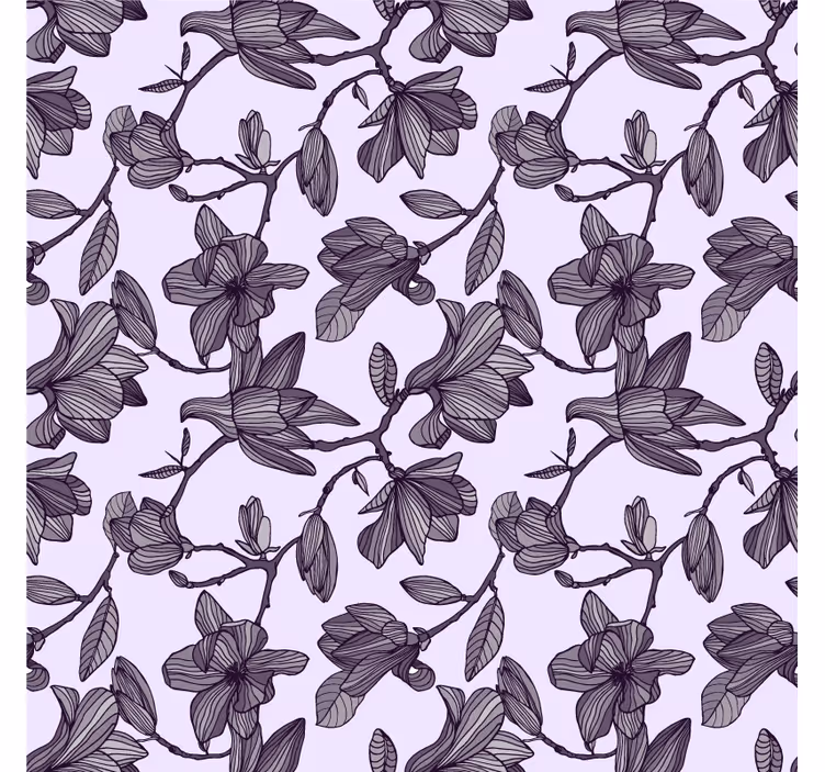 Papier peint chambre design magnolia mignon - TenStickers