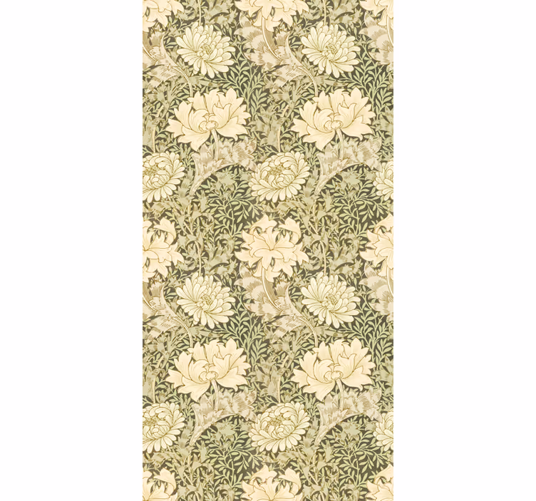 Papier peint chambre style moderne chrysanthème - TenStickers