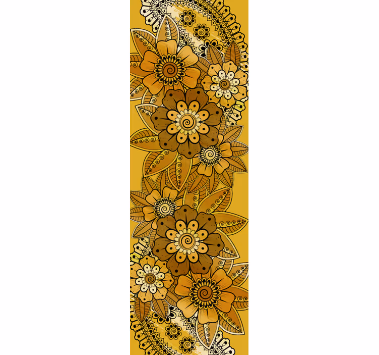 Papier peint fleuri style indien pailey - TenStickers