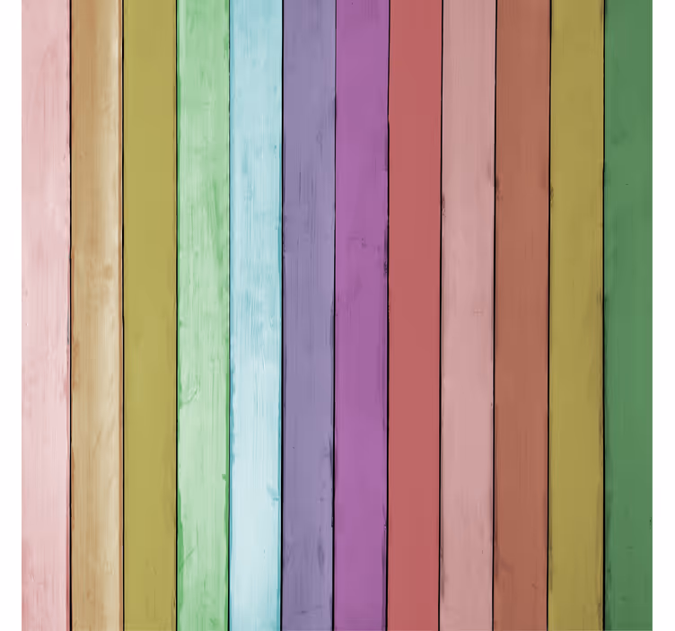 Papier peint ornemental en lattes de bois clair - TenStickers