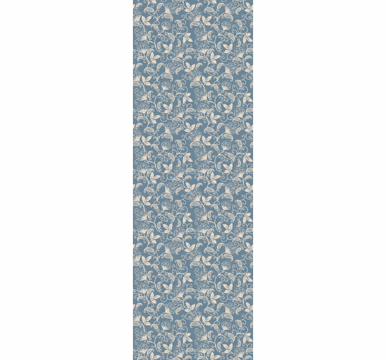 Papier peint ornemental motifs bleu et beige - TenStickers