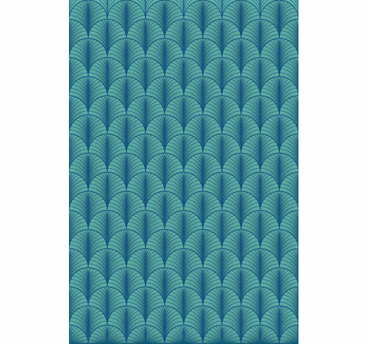 Papier peint salon vert clair et bleu - TenStickers