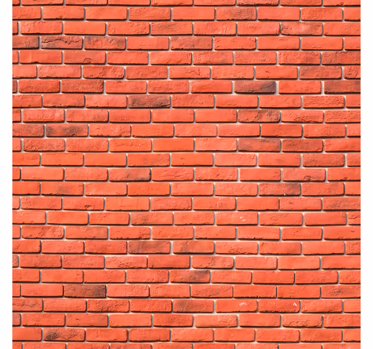 Papier peint briques motif réaliste rouge - TenStickers