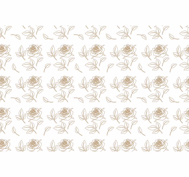 Papier peint ornemental motif de rose élégante - TenStickers