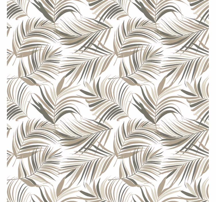 Papier peint ornemental motifs de feuilles sophistiqués - TenStickers