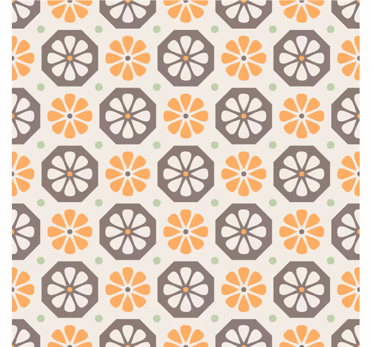 Papier peint ornemental motifs floraux en relief - TenStickers
