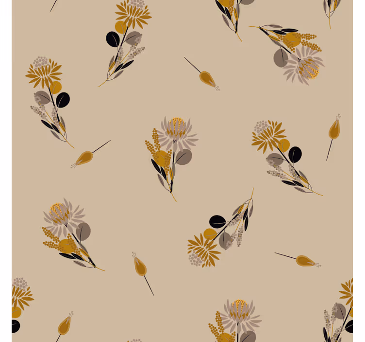 Papier peint motif fleurs vintage - TenStickers