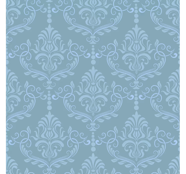 Papier peint chambre baroque bleu élégant - TenStickers