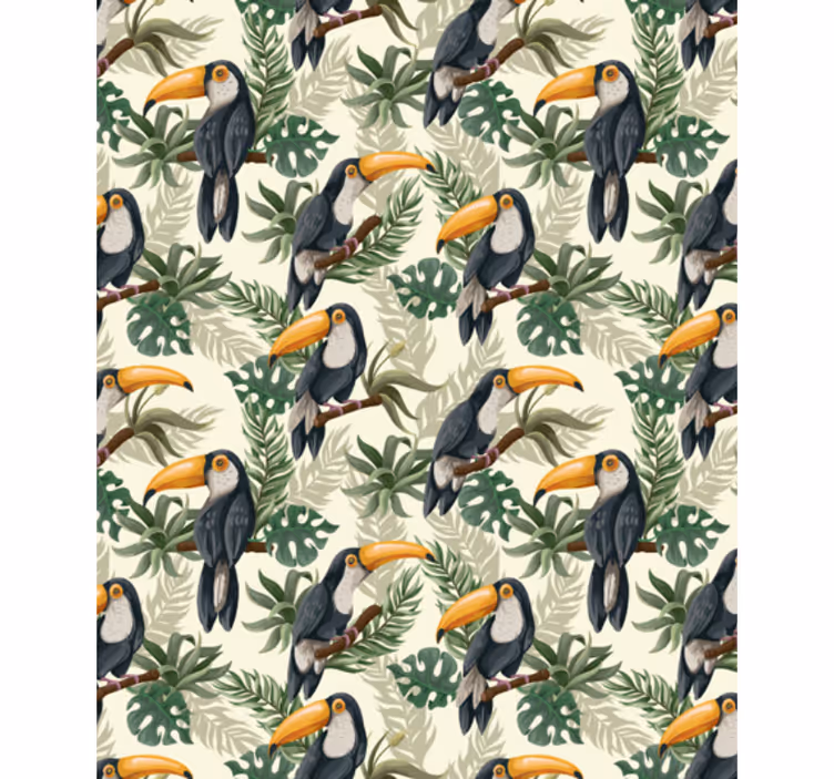 Papier peint animaux jungle toucans - TenStickers