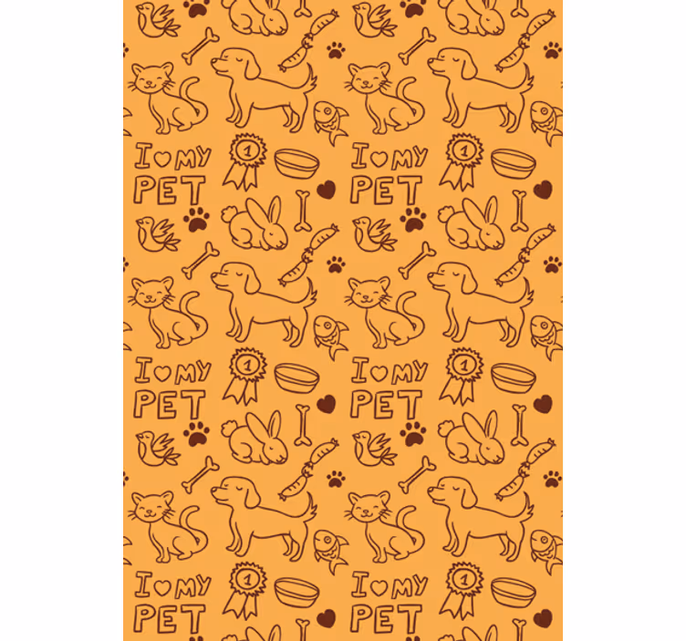 Papier peint animaux mes animaux de compagnie - TenStickers
