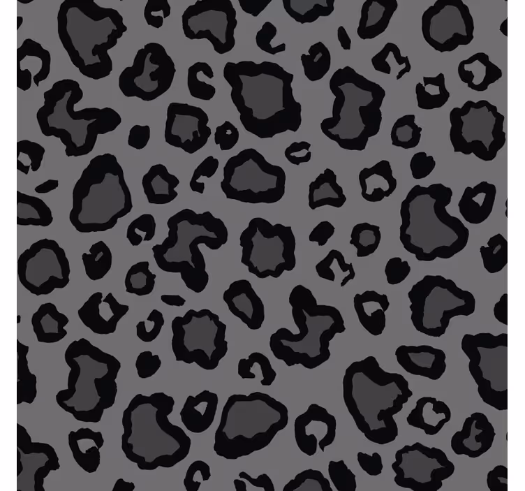 Papier peint animaux motif léopard gris foncé et noir - TenStickers