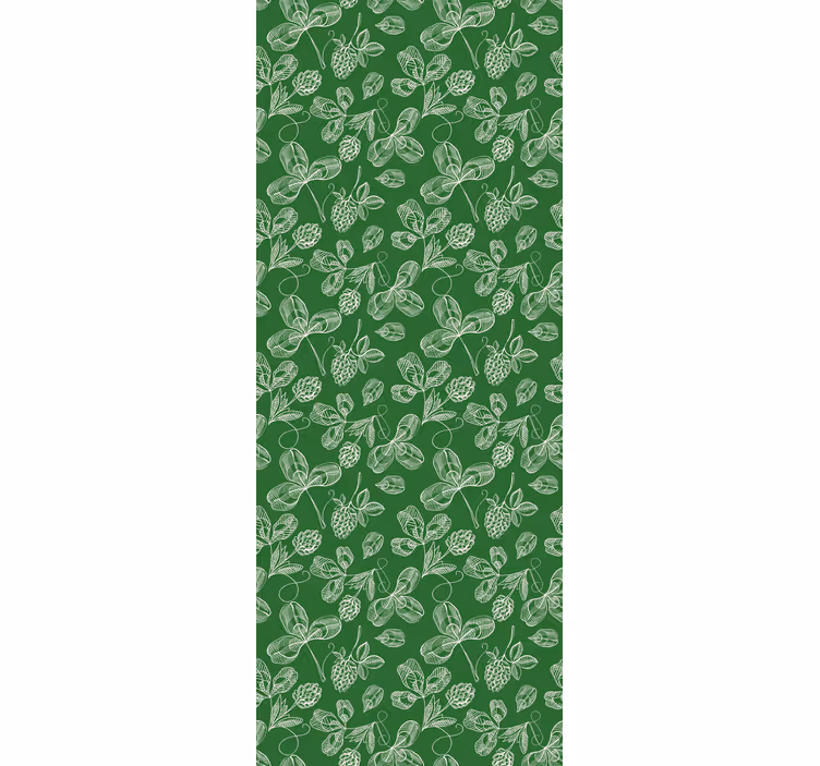 Papier peint chambre motif de brindilles de magnolia vert - TenStickers