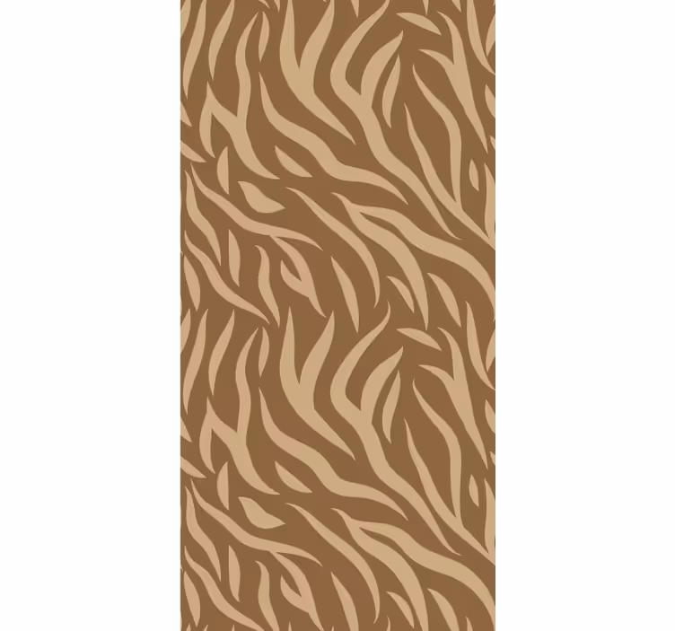 Papier peint motif peau de tigre marron et beige - TenStickers