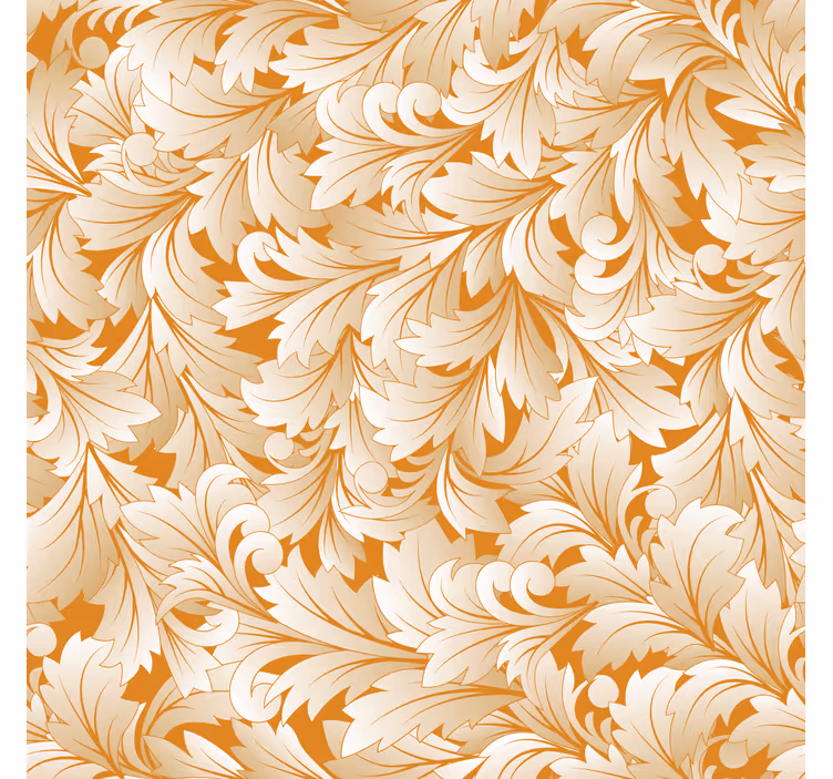 Papier peint chambre motif feuilles ornementales - TenStickers