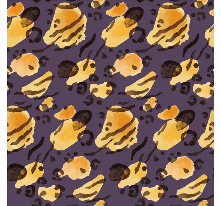 Papier peint animaux taches de tigre aquarella - TenStickers