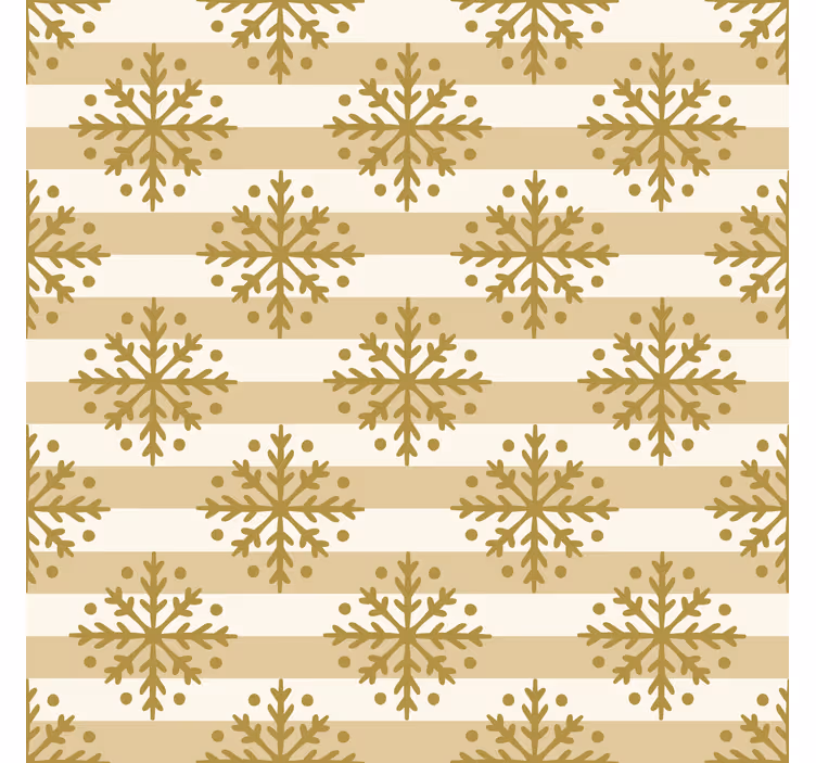 Papier peint noël rayures de flocons de neige - TenStickers
