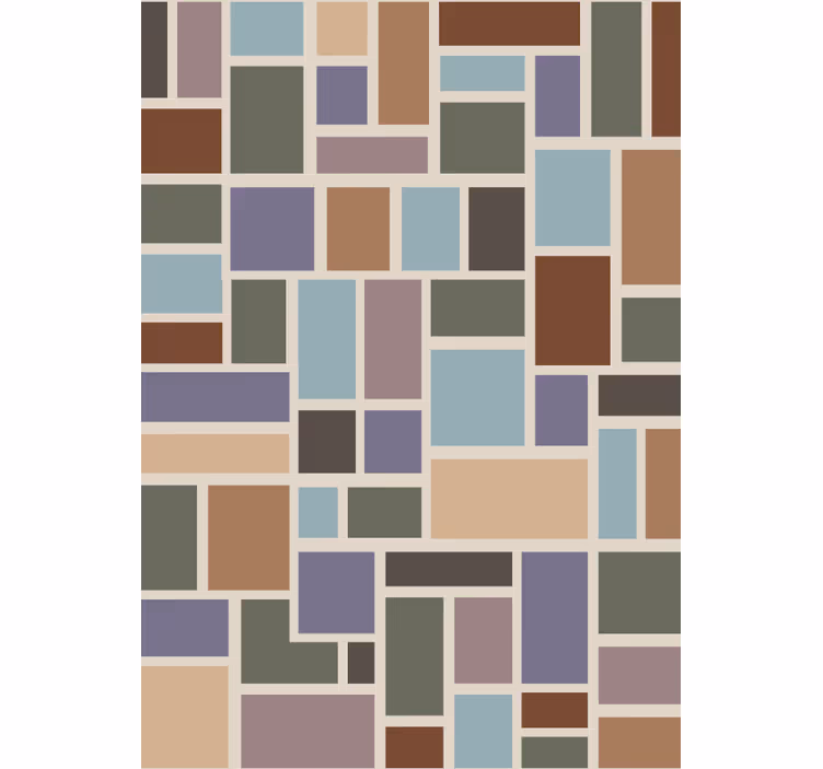 Papier peint bureau carreaux modernes colorés - TenStickers